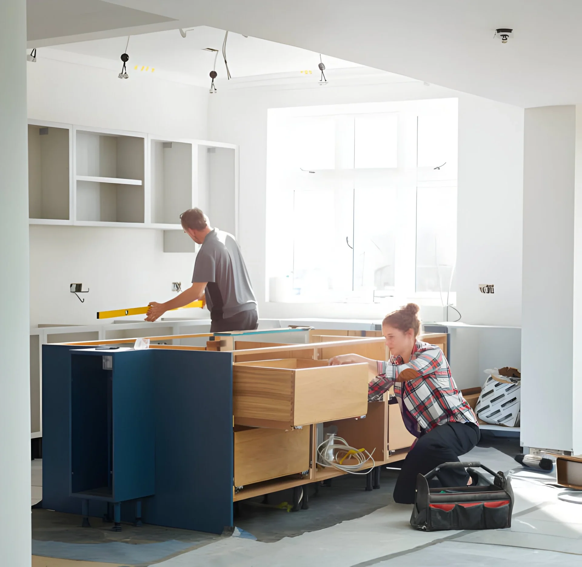 Kitchen-Refurbishment-workflow Image showing the step-by-step process of our kitchen refurbishment workflow.